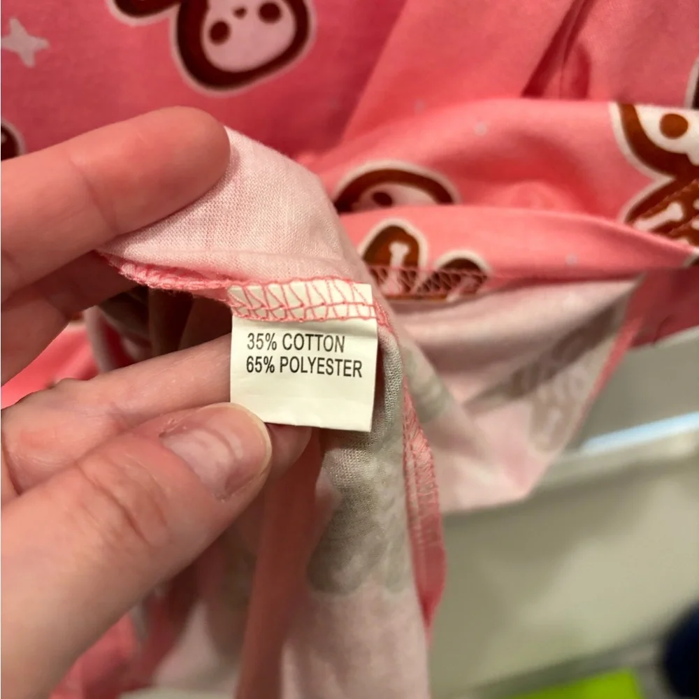 Em & Sprout Skeleton Gingerbread Pink Pajama Set Size Large
